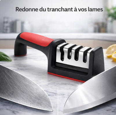 Aiguiseur de Couteaux 4 en 1 – Redonnez du tranchant à vos couteaux