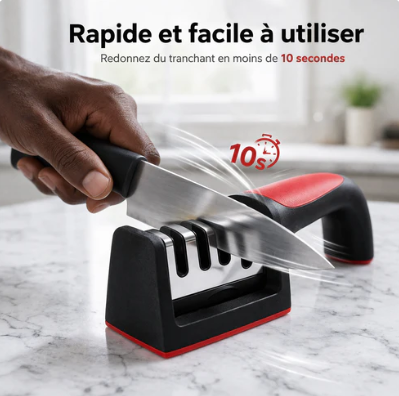 Aiguiseur de Couteaux 4 en 1 – Redonnez du tranchant à vos couteaux